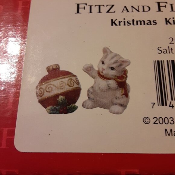 Fritz and Floyd Kristmas Kitty Salt and Pepper Set - Picture 3 of 4